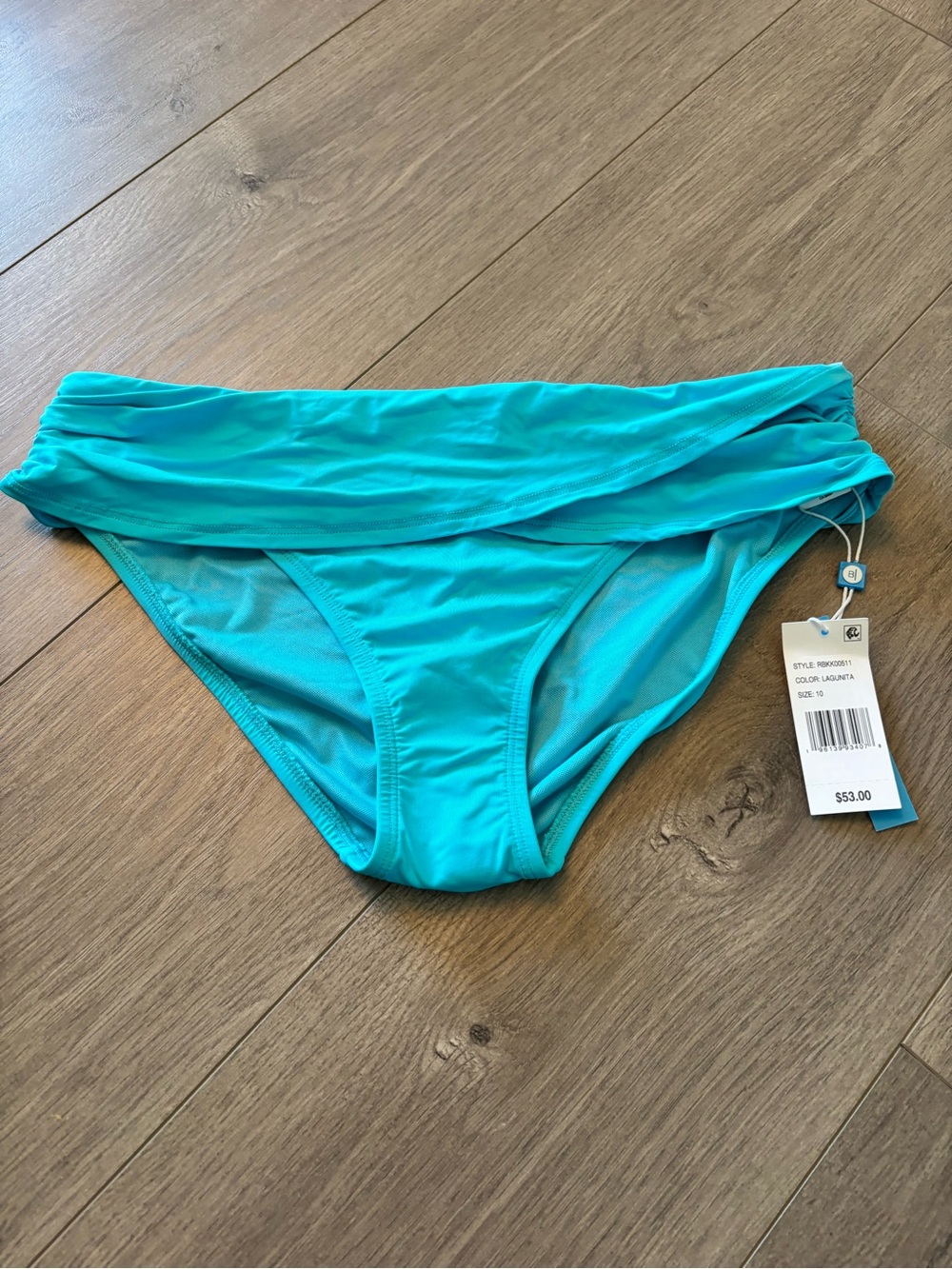 Bleu Rod Beattie Turquoise Fold-Over Bikini Bottom